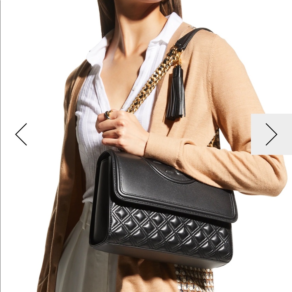 Tory Burch Convertible Fleming Shoulder Bag - Black